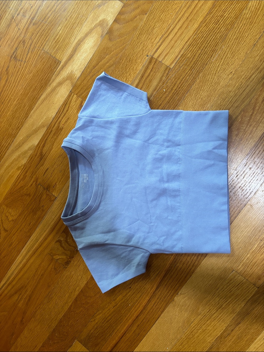 Aerie seamless sidewalk crop top light blue